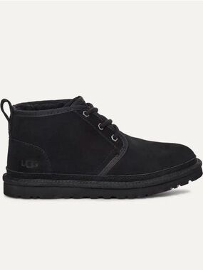 Ugg Neumel black boot booties suede sheepskin size 7